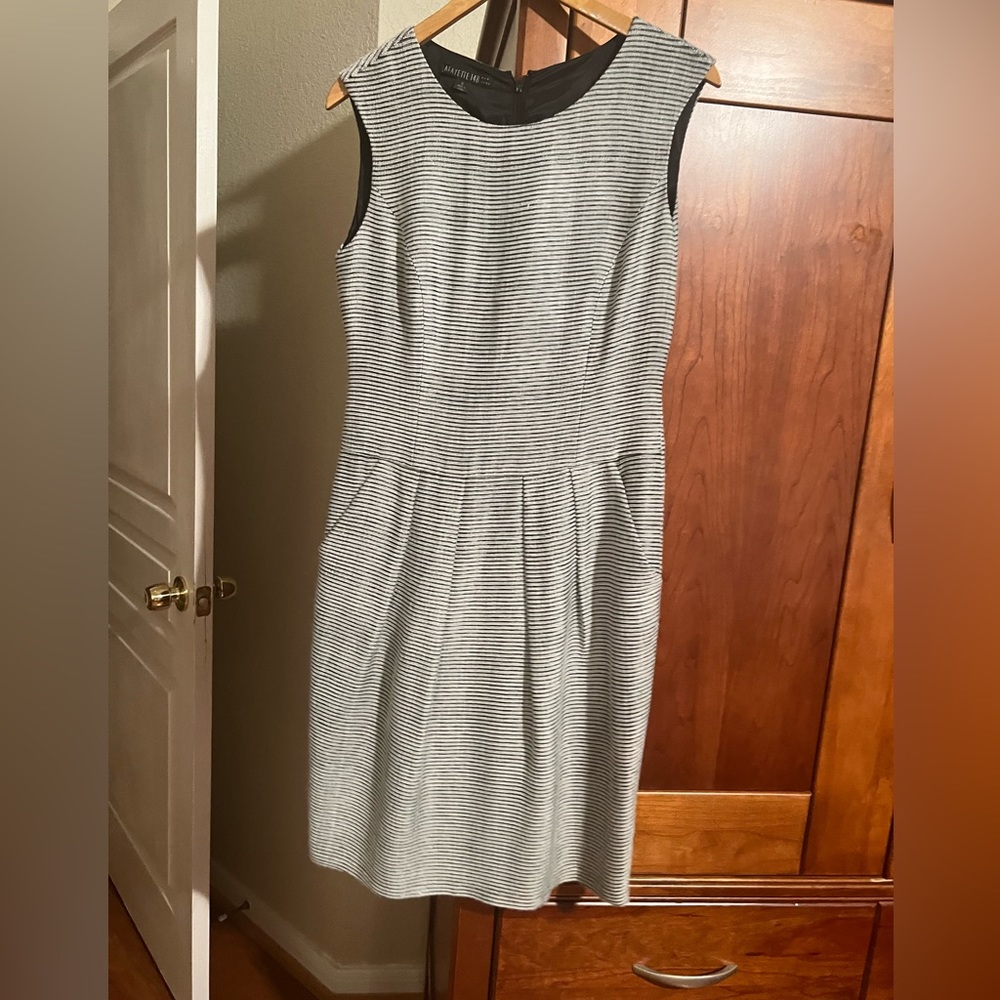 Lafayette 148 Sleeveless white and black midi dress that never been worn